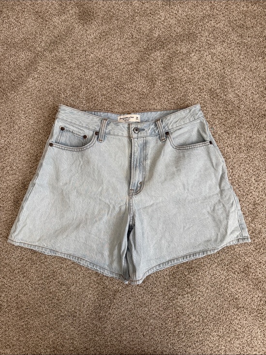 Abercrombie & Fitch Pants - Abercrombie & Fitch Curve Love Light Blue Denim Shorts